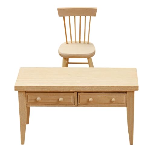 Yidueace Miniatur Möbel - Tisch Stuhl Modell Set - Deko Accessoires in 1 12 für Puppenhäuser Modellbau Feengärten Spielzeug Sammlerspielzeug Yidueace Miniatur Möbel - Tisch Stuhl Modell Set - Deko Accessoires in 1 12 für Puppenhäuser Modellbau Feengärten Spielzeug Sammlerspielzeug von Yidueace