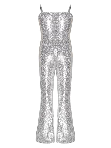Yiesvsov Glänzendes Discokostüm Für Mädchen Halloween Cosplay Kostüm Mit Reißverschluss Tanzanzug Filmkostüm Rollenspiel Maskerade Themenparty Karneval Silber 158-164 Yiesvsov Glänzendes Discokostüm Für Mädchen Halloween Cosplay Kostüm Mit Reißverschluss Tanzanzug Filmkostüm Rollenspiel Maskerade Themenparty Karneval Silber 158-164 von Yiesvsov