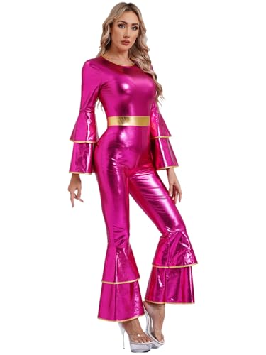 Yiesvsov Komplettes Glitzerndes Discokostüm Für Damen Ganzkörperanzug Glitzerndes Gymnastik Leotard Mit Schmetterlingsärmeln Hippie Kostüm Damen Er Jahre Karneval Knalliges Pink L Yiesvsov Komplettes Glitzerndes Discokostüm Für Damen Ganzkörperanzug Glitzerndes Gymnastik Leotard Mit Schmetterlingsärmeln Hippie Kostüm Damen Er Jahre Karneval Knalliges Pink L von Yiesvsov