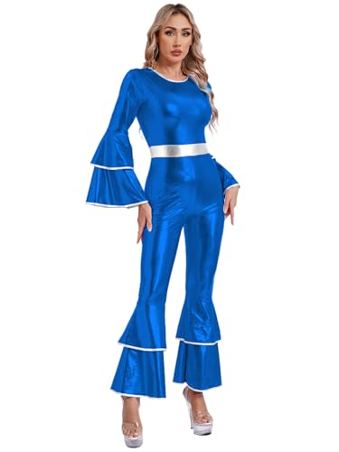 Yiesvsov Komplettes Glitzerndes Discokostüm Für Damen Ganzkörperanzug Glitzerndes Gymnastik Leotard Mit Schmetterlingsärmeln Hippie Kostüm Damen Er Jahre Karneval Königsblau L Yiesvsov Komplettes Glitzerndes Discokostüm Für Damen Ganzkörperanzug Glitzerndes Gymnastik Leotard Mit Schmetterlingsärmeln Hippie Kostüm Damen Er Jahre Karneval Königsblau L von Yiesvsov