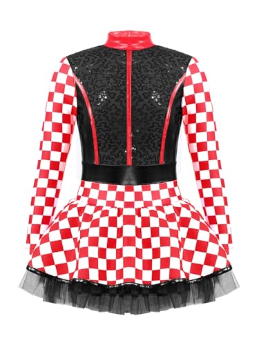 Yiesvsov Rennfahrer Kostüm Für Mädchen Glitzer Kostüm Für Halloween Party Leotard Tutu Geburtstag Maskerade Karneval Schwarz 146-152 Yiesvsov Rennfahrer Kostüm Für Mädchen Glitzer Kostüm Für Halloween Party Leotard Tutu Geburtstag Maskerade Karneval Schwarz 146-152 von Yiesvsov