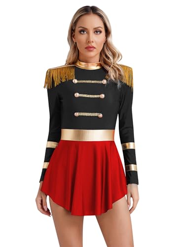 Yiesvsov Zirkus Dompteur Kostüm Damen Eiskunstlauf Kleid Band Dirigent Kostüm Halloween Karneval Maskerade Themenparty Schwarz XXL Yiesvsov Zirkus Dompteur Kostüm Damen Eiskunstlauf Kleid Band Dirigent Kostüm Halloween Karneval Maskerade Themenparty Schwarz XXL von Yiesvsov