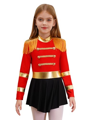 Yiesvsov Zirkusdompteur Kostüm Für Mädchen Mädchen Bodysuit Band Baptist Zirkusmeister Kostüm Mit Quasten Theateraufführung Halloween Rot 146-152 Yiesvsov Zirkusdompteur Kostüm Für Mädchen Mädchen Bodysuit Band Baptist Zirkusmeister Kostüm Mit Quasten Theateraufführung Halloween Rot 146-152 von Yiesvsov