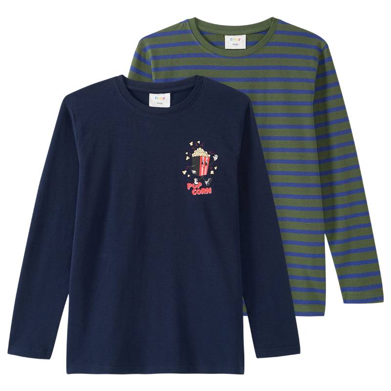 2 Jungen Langarmshirts mit Print von Yigga