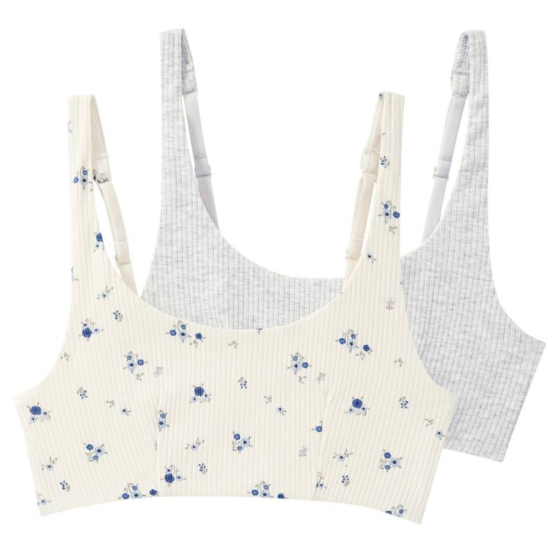 2 Mädchen Bustiers mit Rippstruktur von Yigga