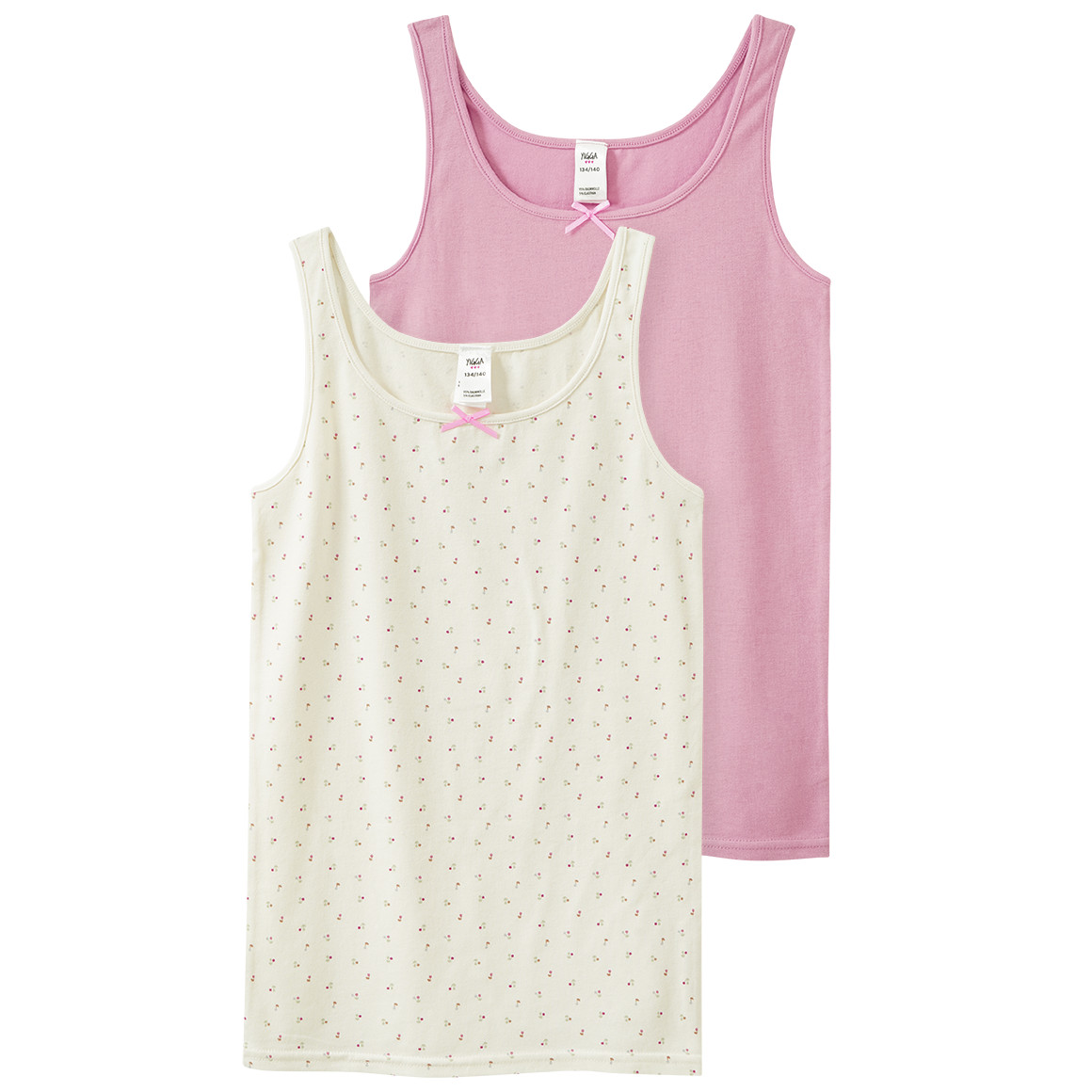 2 Mädchen Unterhemden im Doppelpack von Yigga