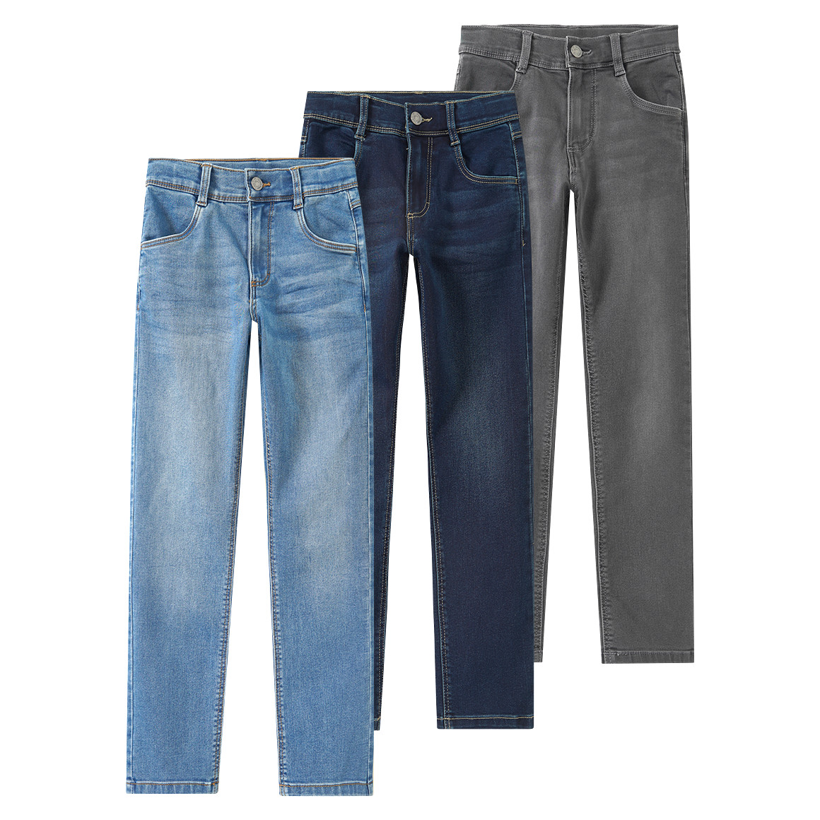 3 Jungen Relaxed-Jeans mit Stretch 3 Jungen Relaxed-Jeans mit Stretch von Yigga