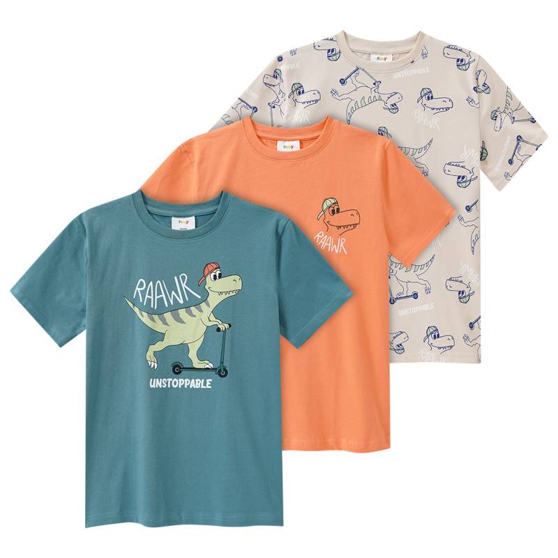 3 Jungen T-Shirts mit Dino-Prints von Yigga