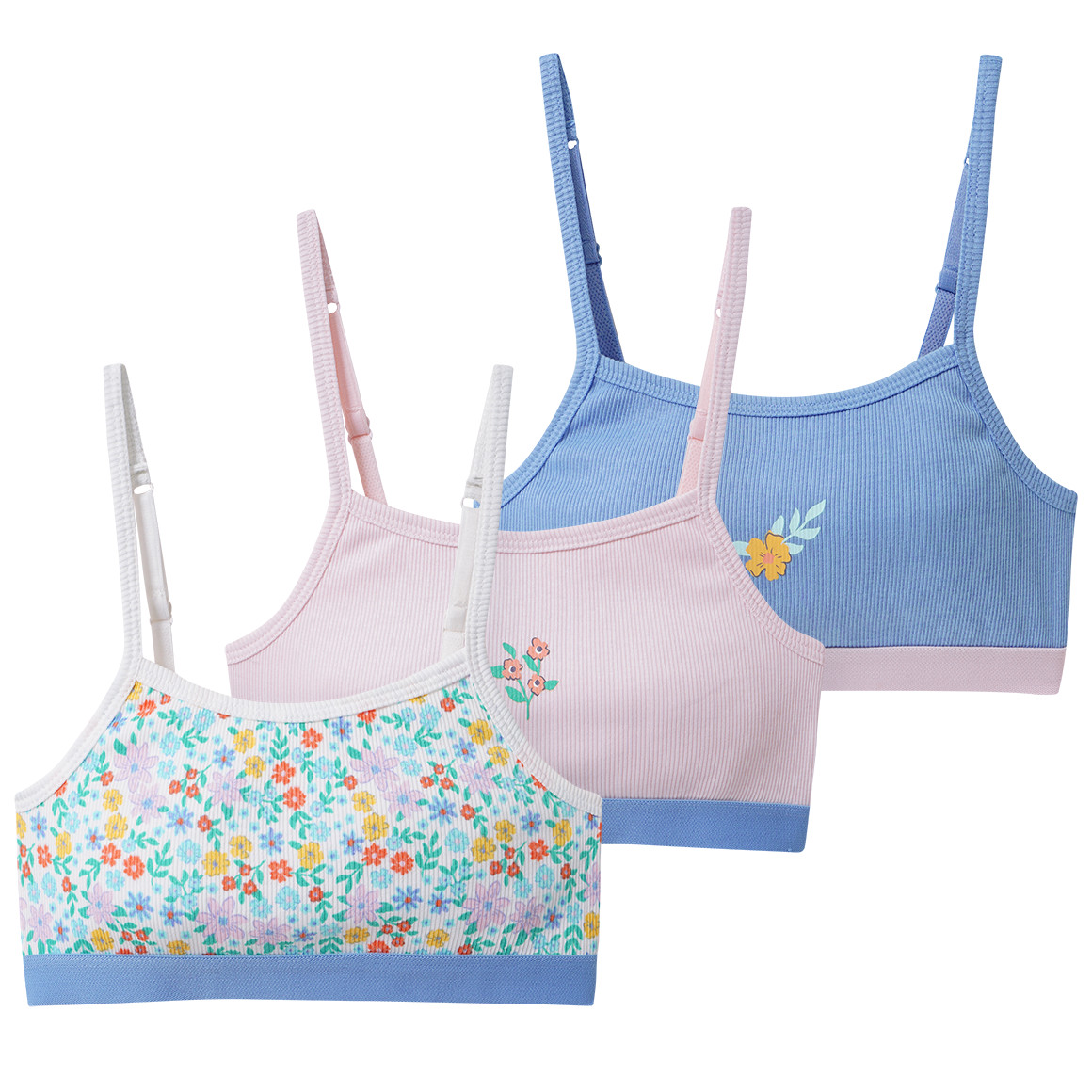 3 Mädchen Bustiers mit Rippstruktur von Yigga