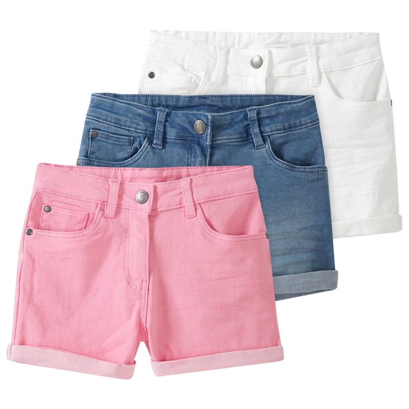3 Mädchen Jeansshorts im Five-Pocket-Style von Yigga