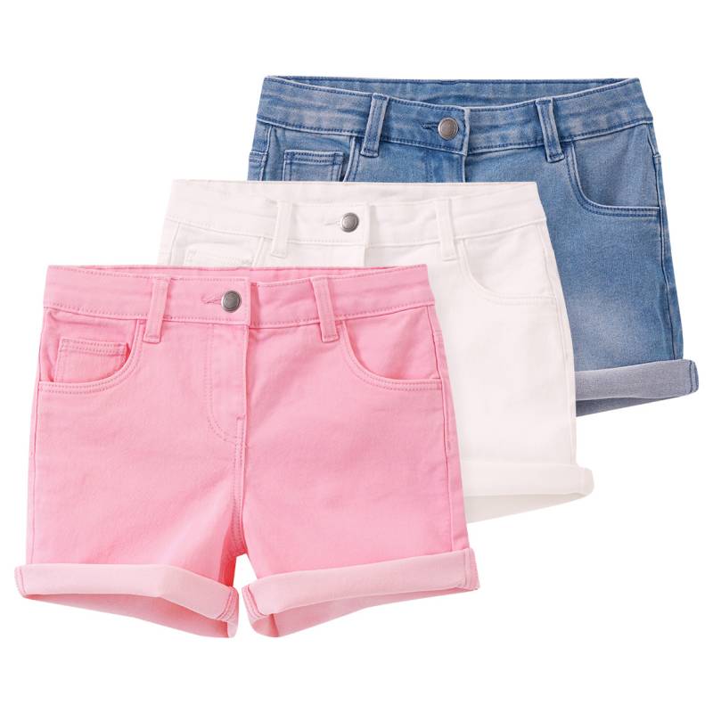 3 Mädchen Jeansshorts im Five-Pocket-Style von Yigga
