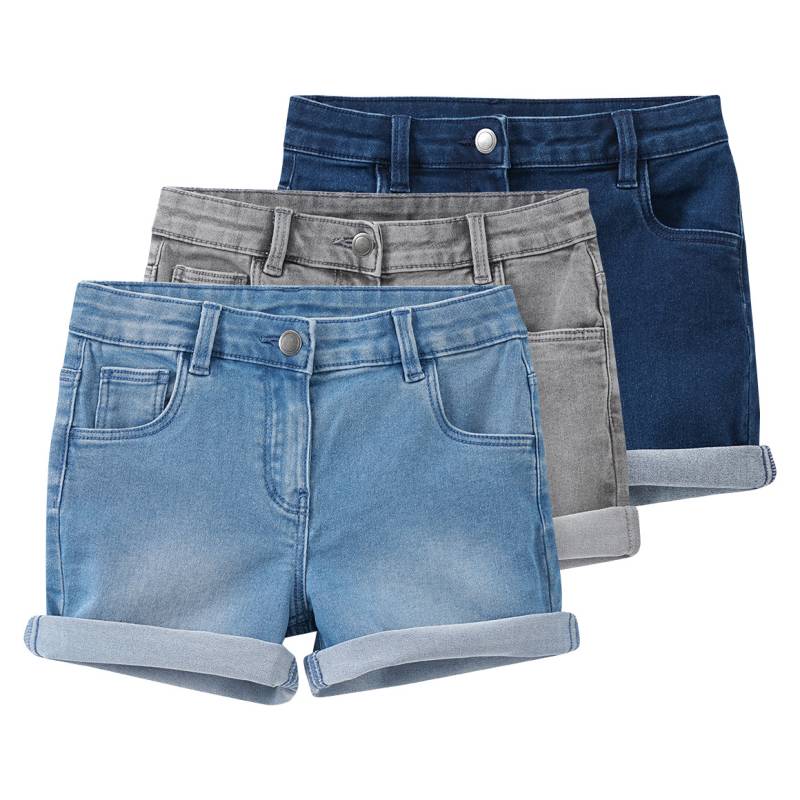 3 Mädchen Jeansshorts im Five-Pocket-Style von Yigga