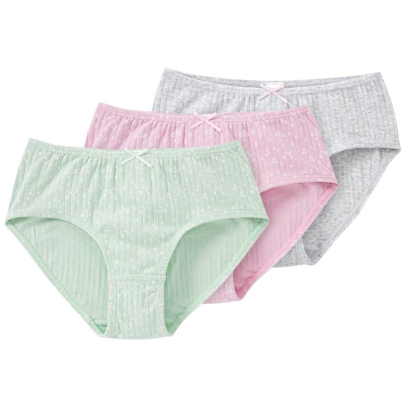 3 Mädchen Pantys mit Blümchen-Print von Yigga