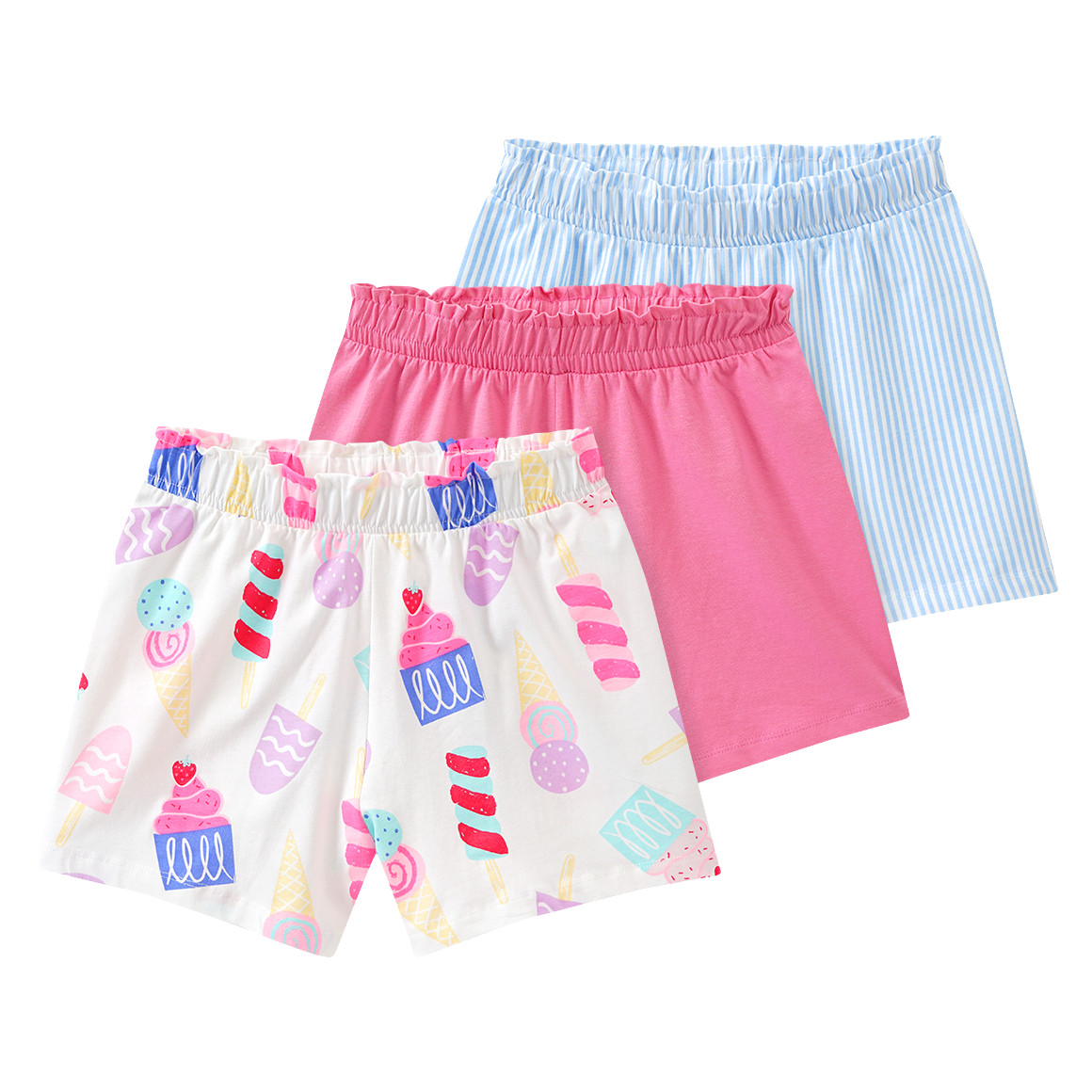 3 Mädchen Shorts mit bunten Motiven 3 Mädchen Shorts mit bunten Motiven von Yigga