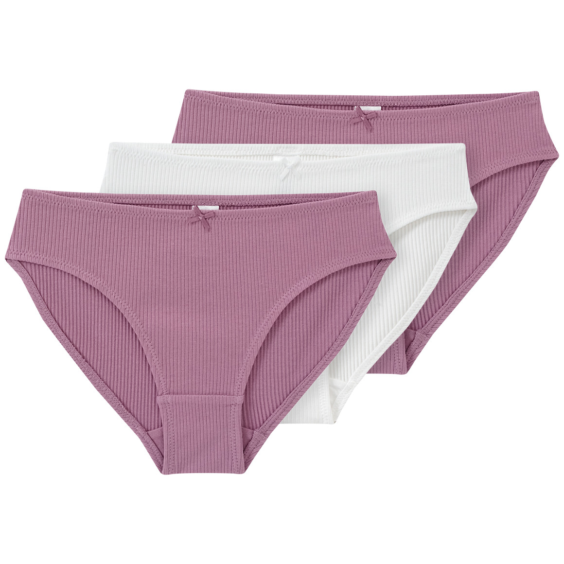 3 Mädchen Slips mit Rippstruktur 3 Mädchen Slips mit Rippstruktur von Yigga