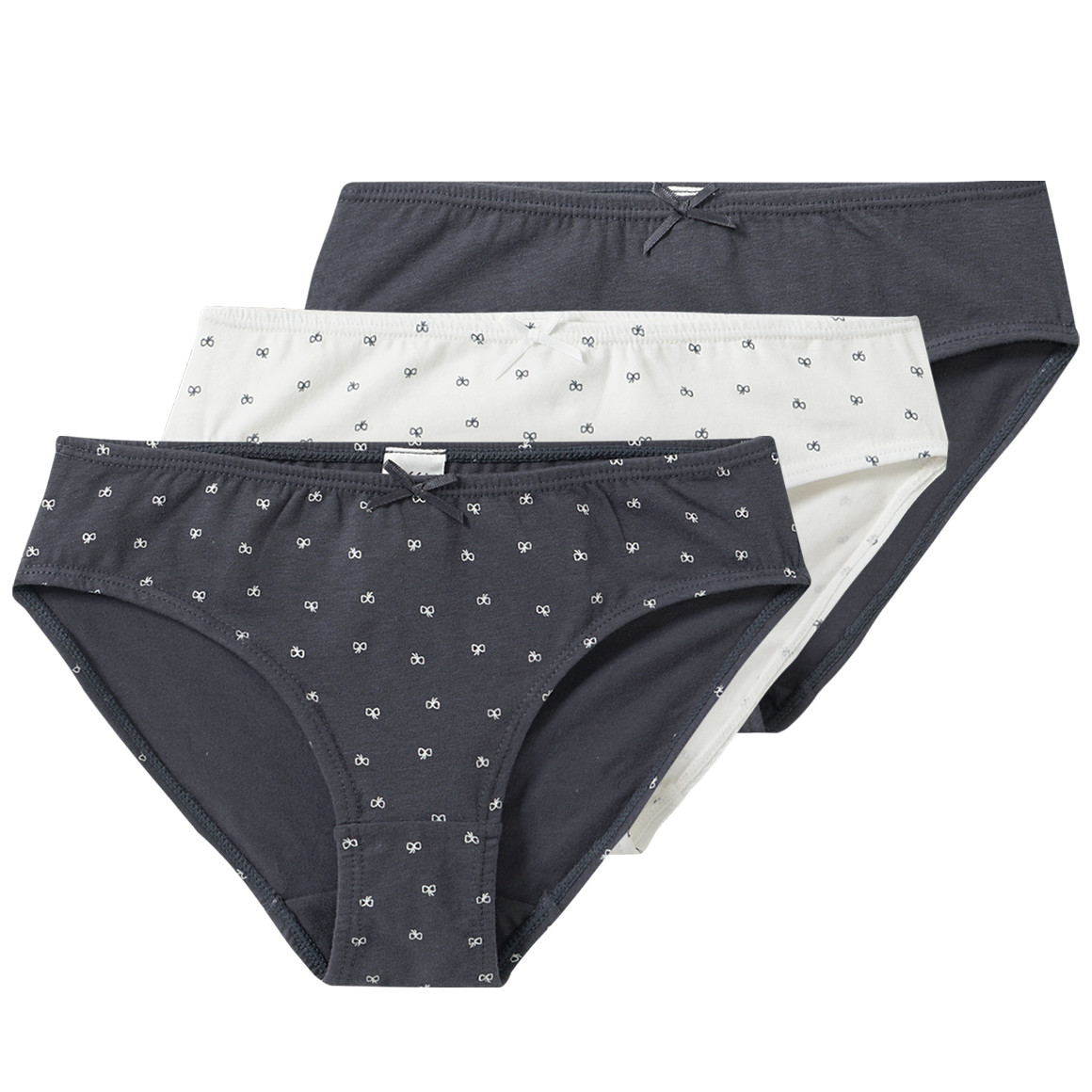 3 Mädchen Slips mit Schleifen-Allover von Yigga