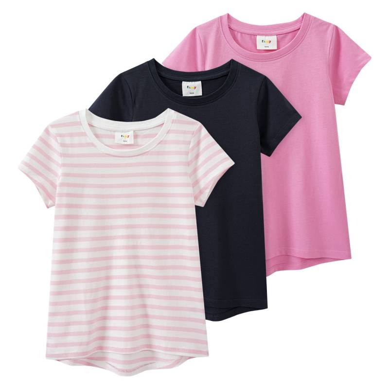 3 Mädchen T-Shirts im Basic-Look von Yigga