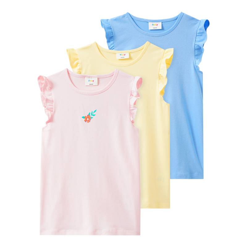 3 Mädchen T-Shirts mit Flügelärmeln von Yigga