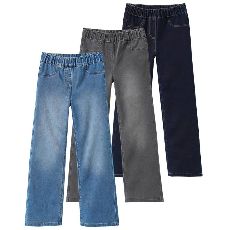 3 Mädchen Wide-Leg-Jeans mit Stretch-Bund 3 Mädchen Wide-Leg-Jeans mit Stretch-Bund von Yigga