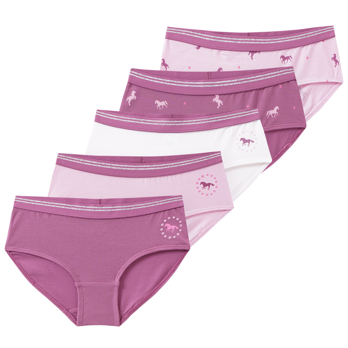 5 Mädchen Pantys mit Pferde-Motiven 5 Mädchen Pantys mit Pferde-Motiven von Yigga
