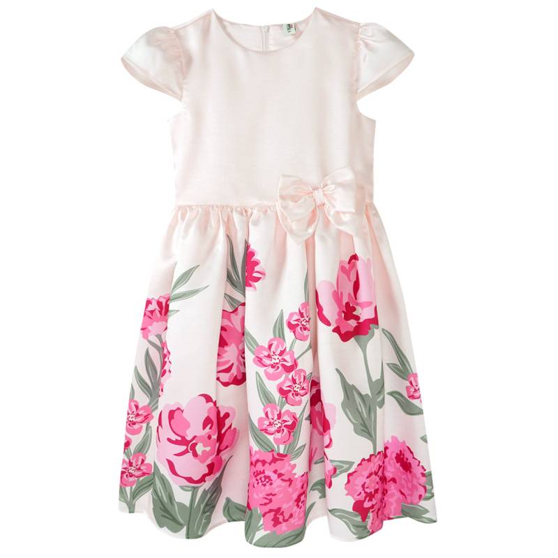 Festliches Mädchen Kleid mit Blumen-Print von Yigga