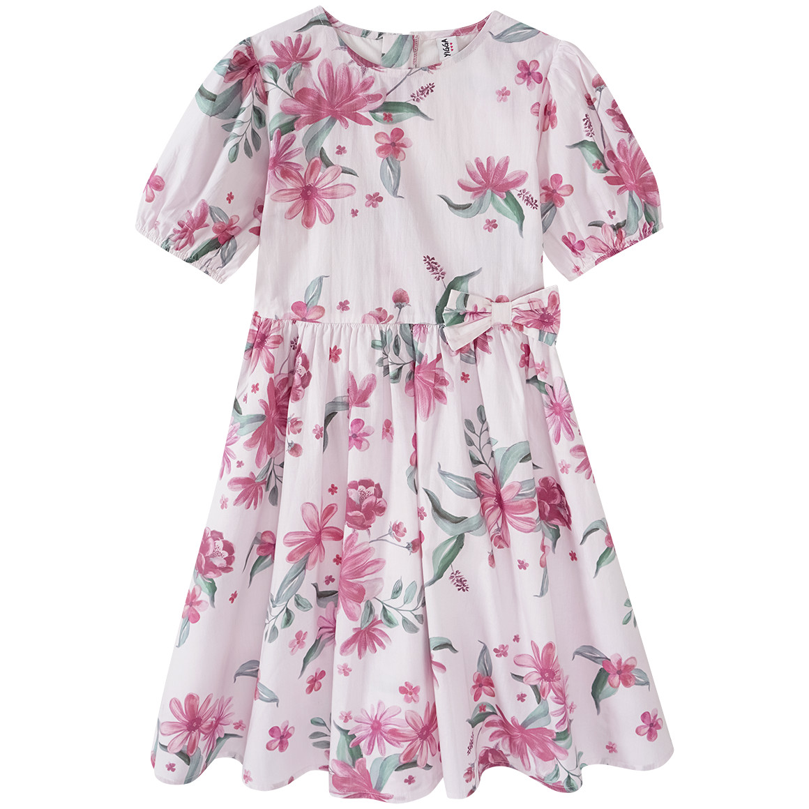 Festliches Mädchen Kleid mit Blumen-Print von Yigga