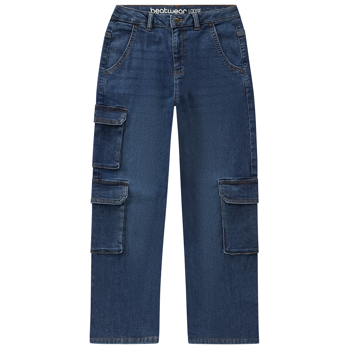 Jungen Cargo-Jeans mit verstellbarem Bund von Yigga
