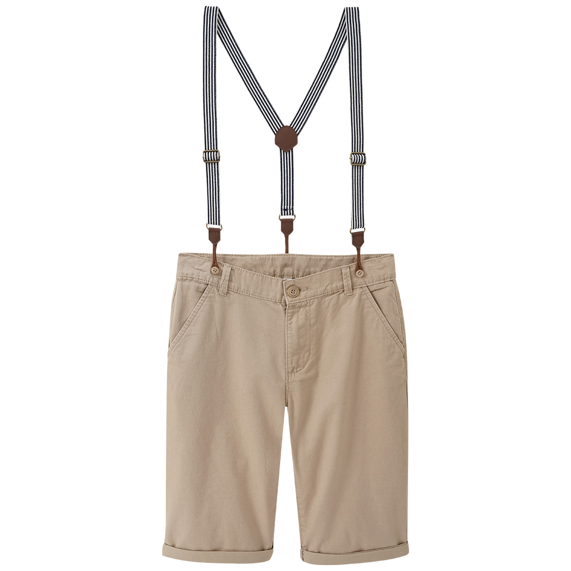 Jungen Chinoshorts mit Hosenträgern von Yigga