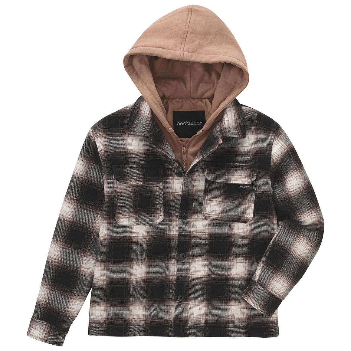 Jungen Flanell-Jacke mit Kapuze von Yigga