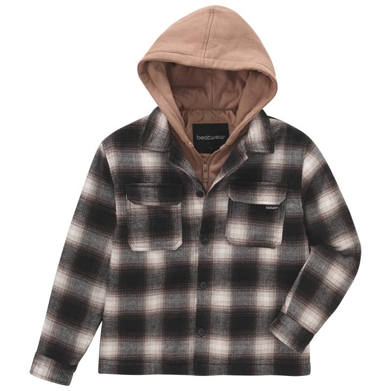 Jungen Flanell-Jacke mit Kapuze von Yigga