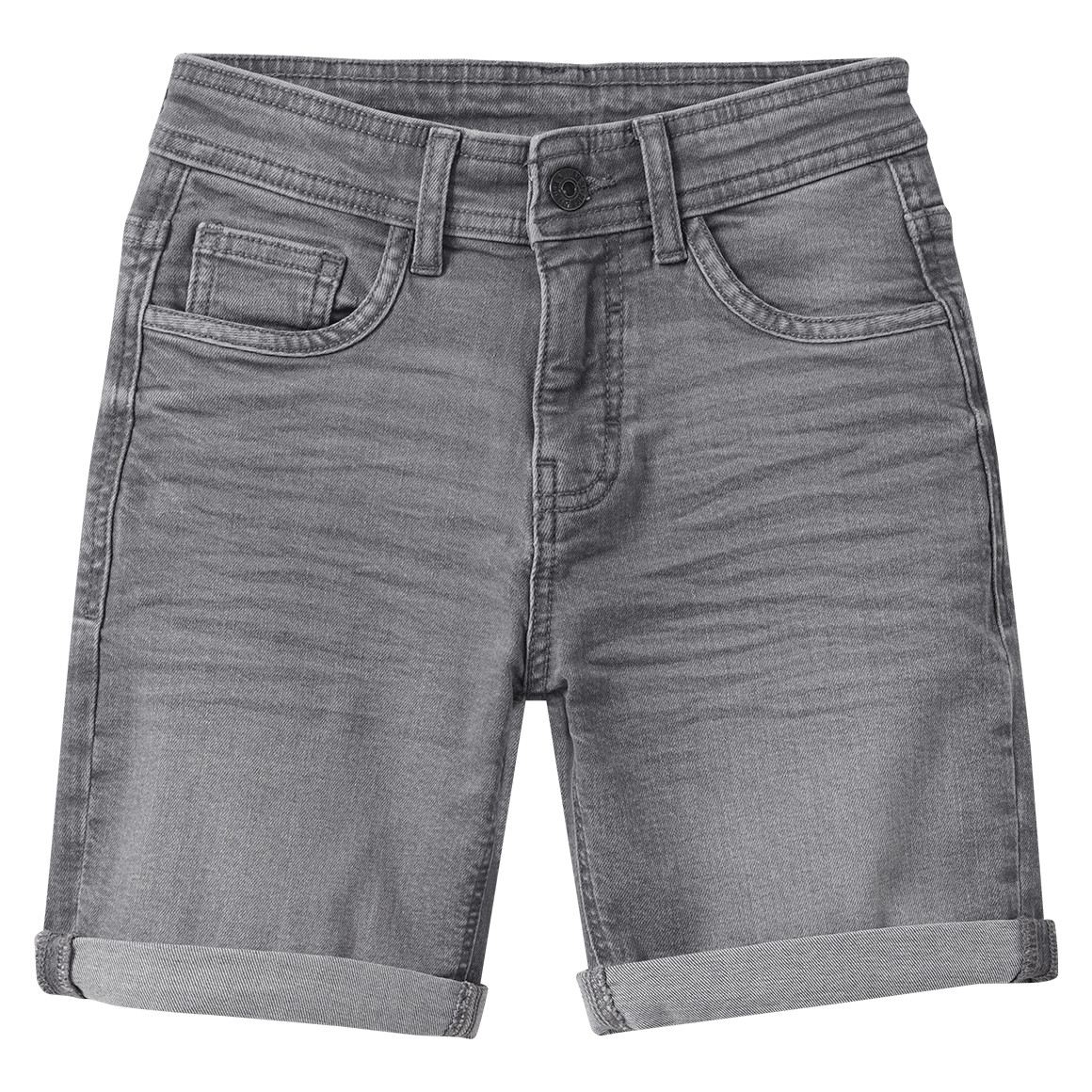 Jungen Jeansshorts in Used-Waschung von Yigga