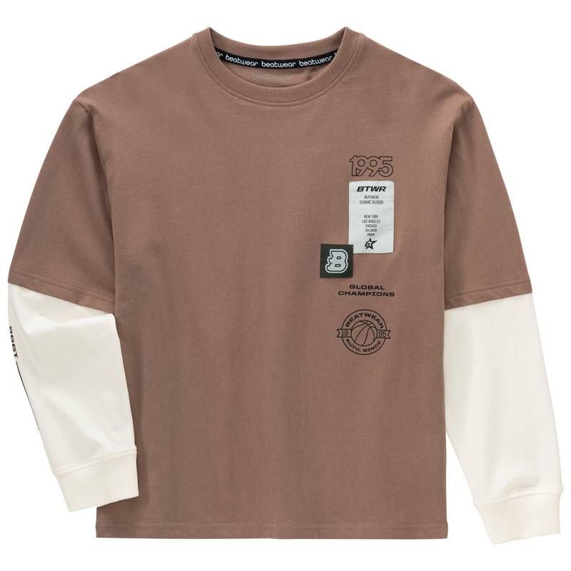 Jungen Langarmshirt im Layer-Look von Yigga