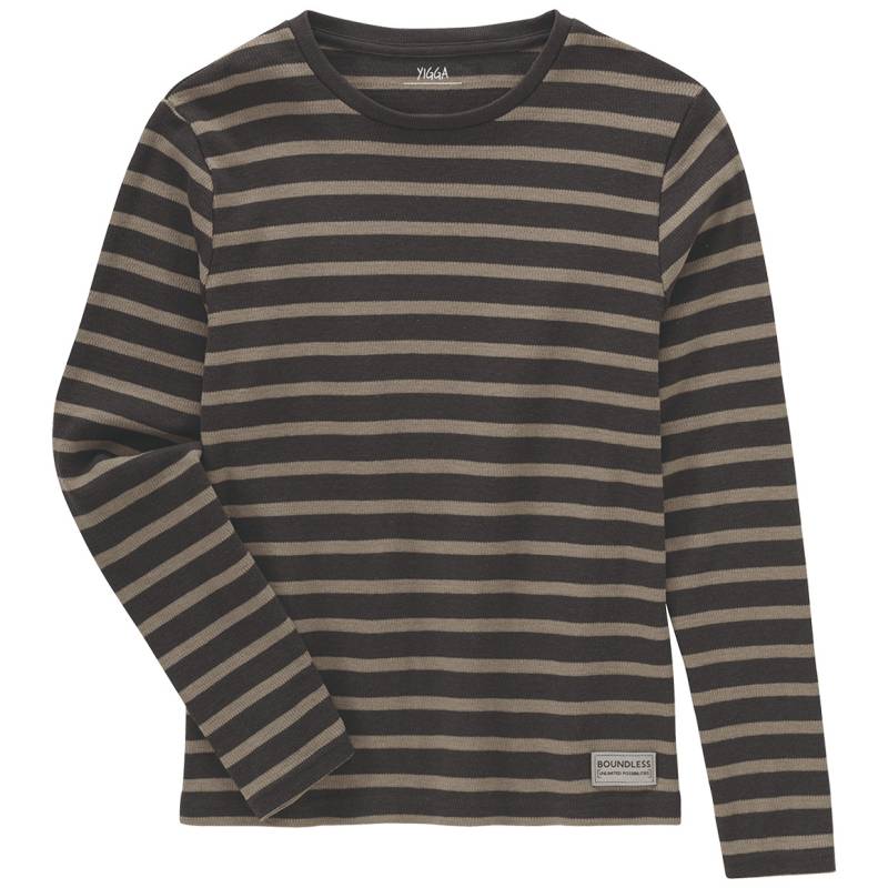 Jungen Langarmshirt im Ringel-Look von Yigga
