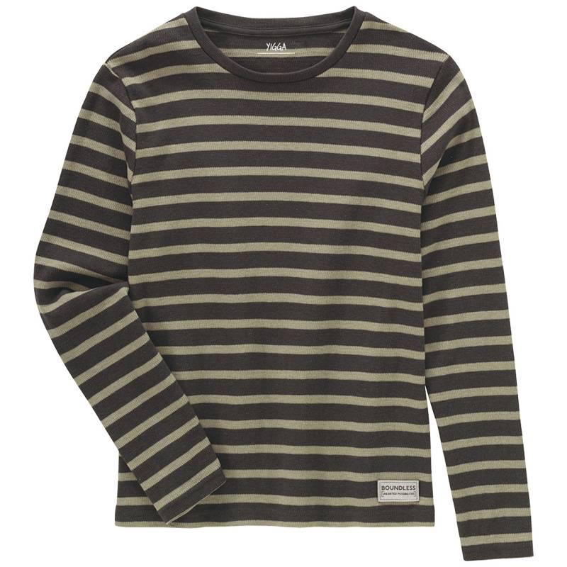 Jungen Langarmshirt im Ringel-Look von Yigga