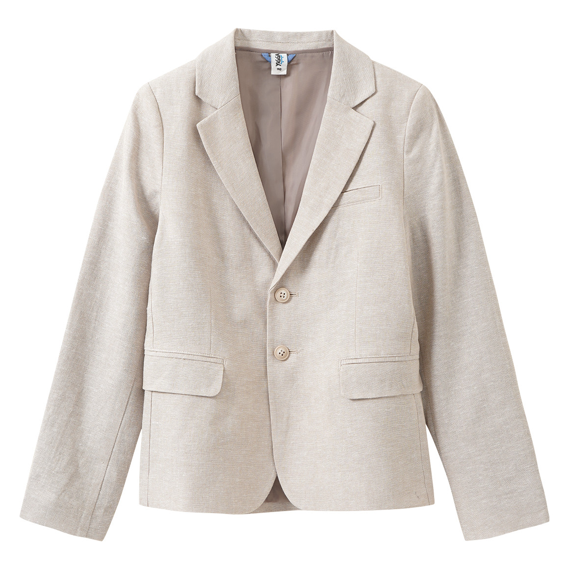 Jungen Leinen-Anzugblazer mit Reverskragen Jungen Leinen-Anzugblazer mit Reverskragen von Yigga