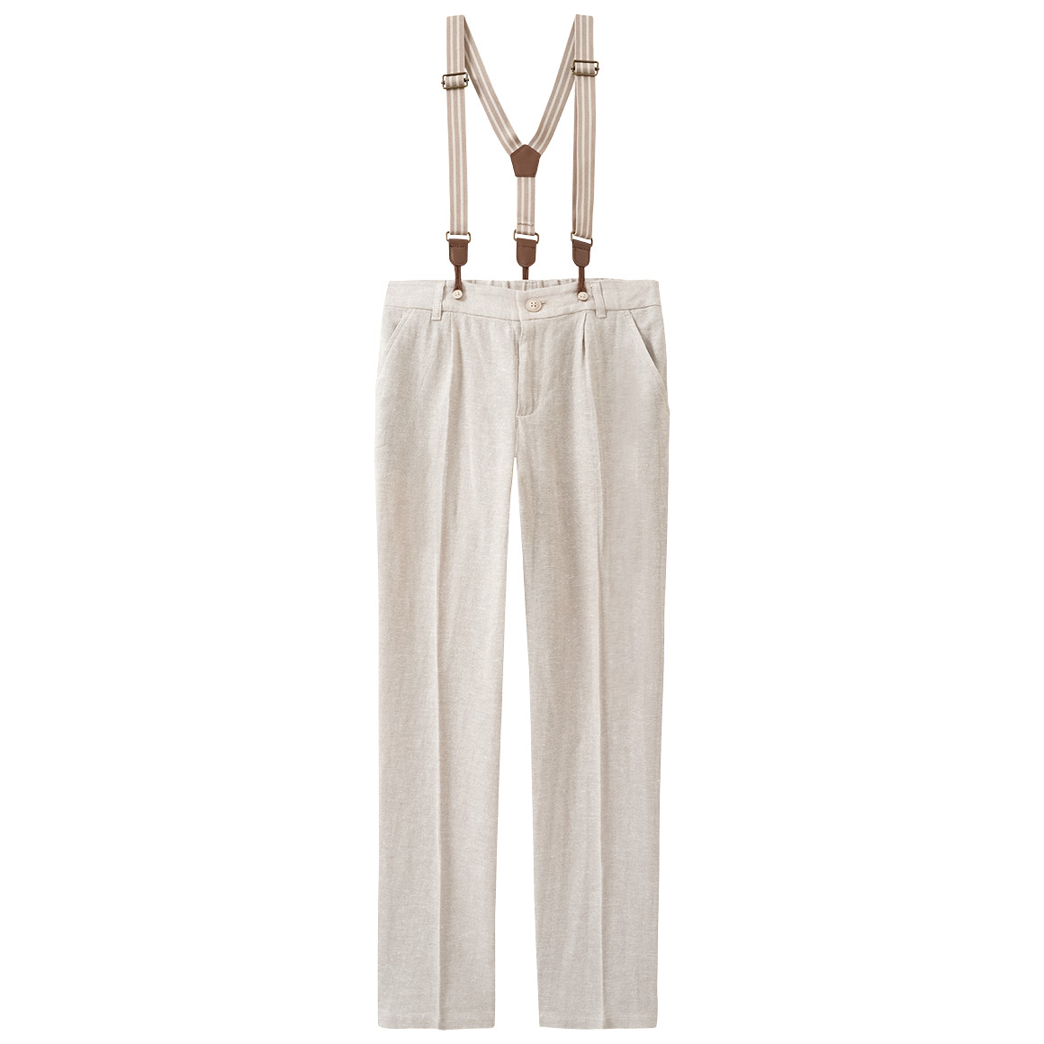 Jungen Leinen-Anzughose mit Hosenträgern Jungen Leinen-Anzughose mit Hosenträgern von Yigga