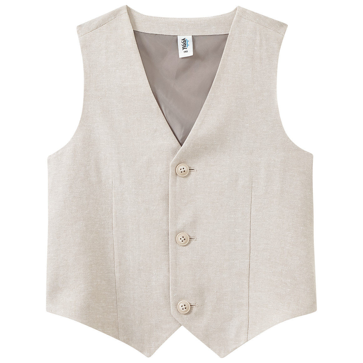 Jungen Leinen-Anzugweste mit Knöpfen Jungen Leinen-Anzugweste mit Knöpfen von Yigga