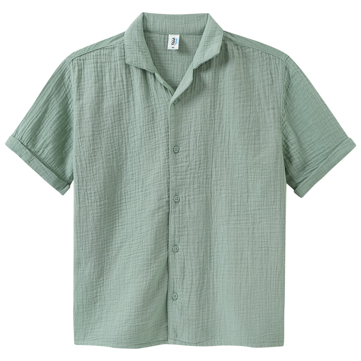 Jungen Musselin-Hemd mit kurzen Ärmeln von Yigga