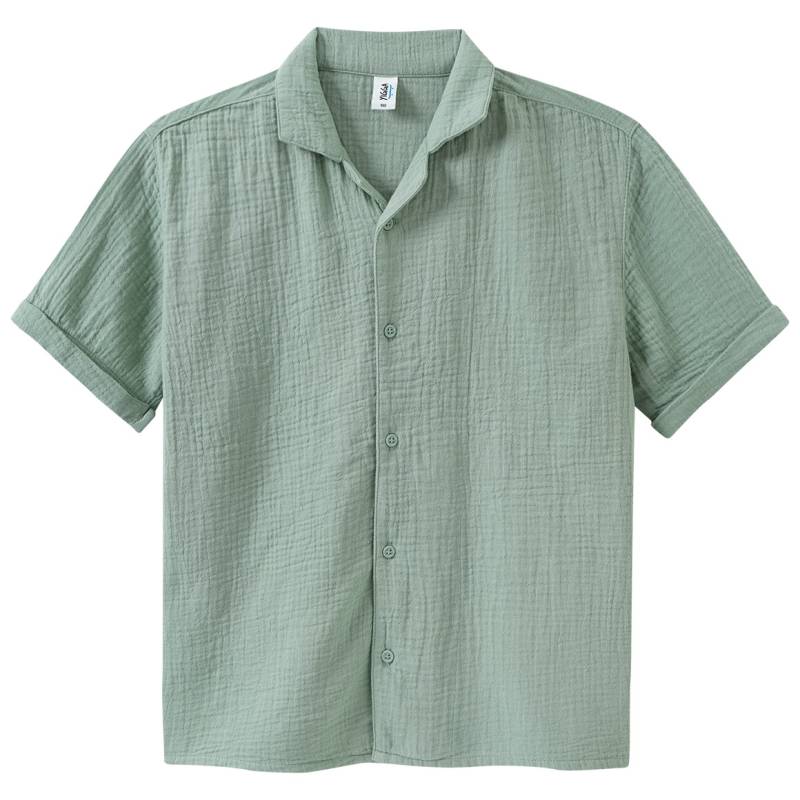 Jungen Musselin-Hemd mit kurzen Ärmeln von Yigga