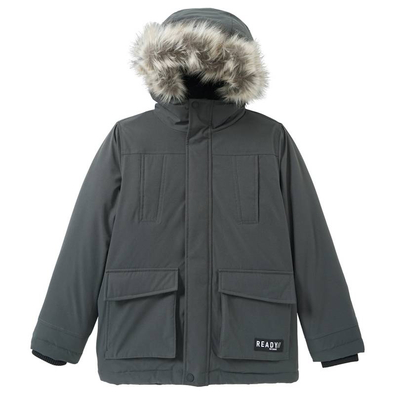 Jungen Parka mit Fellimitat von Yigga