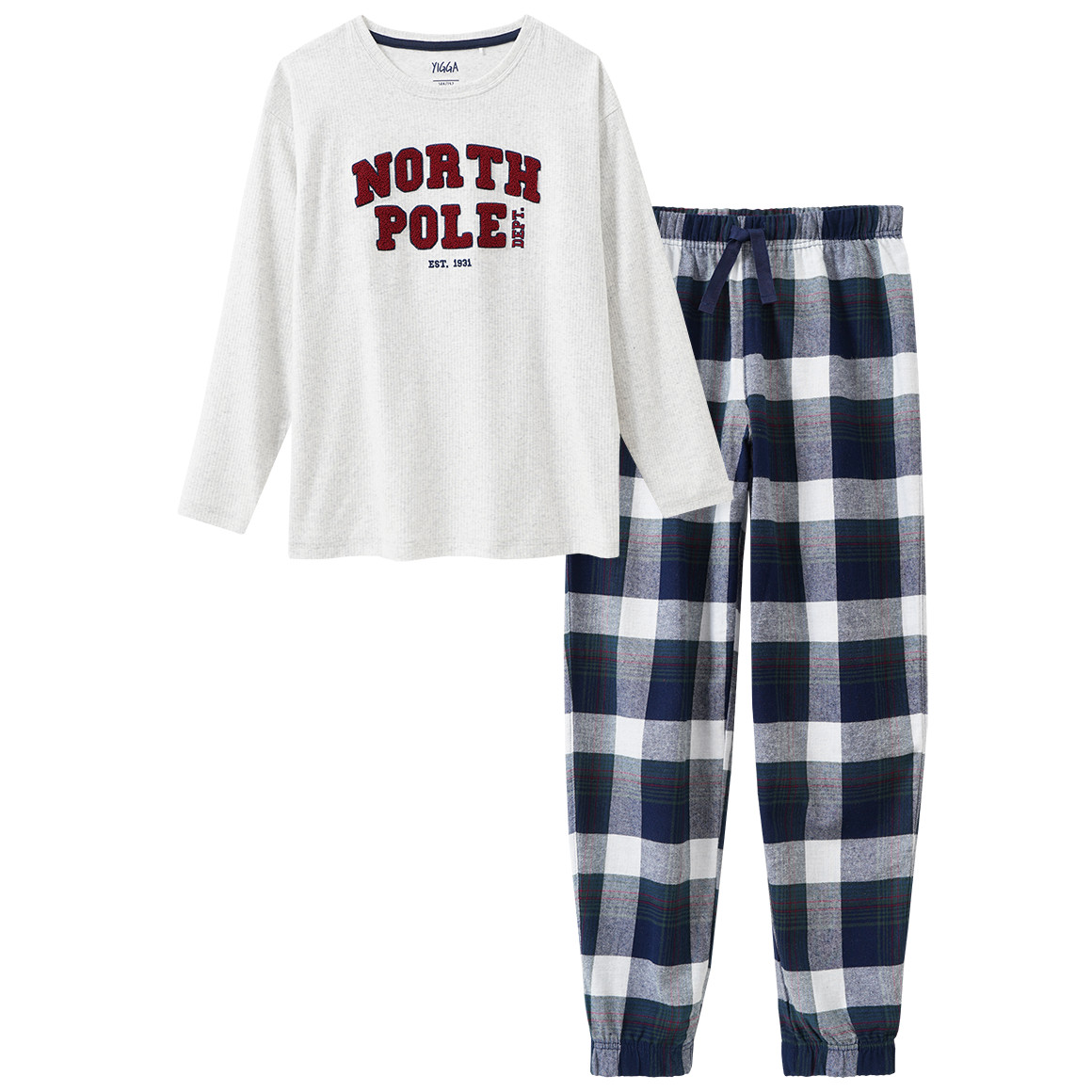 Jungen Schlafanzug mit Flanellhose Jungen Schlafanzug mit Flanellhose von Yigga