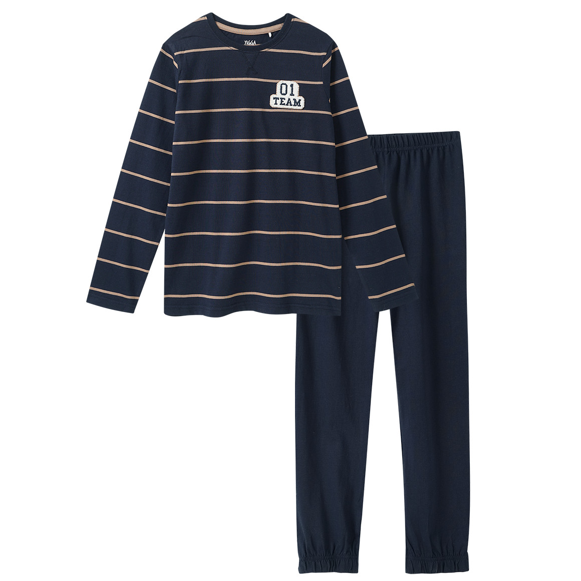 Jungen Schlafanzug mit Frottee-Applikation von Yigga