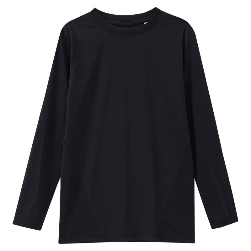 Jungen Sport-Langarmshirt unifarben von Yigga