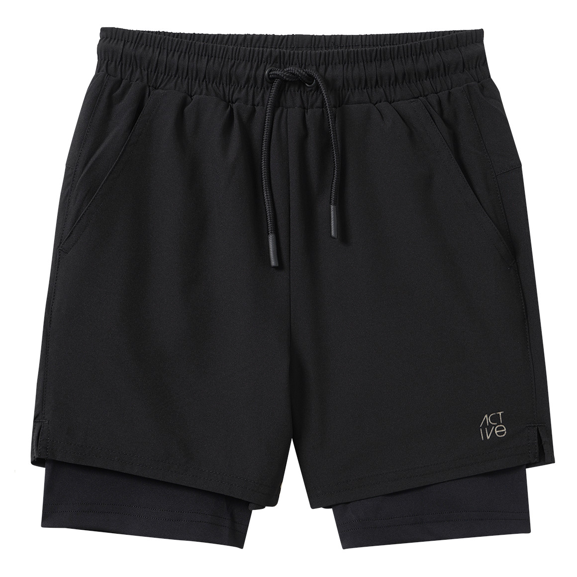 Jungen Sportshorts zweilagig von Yigga