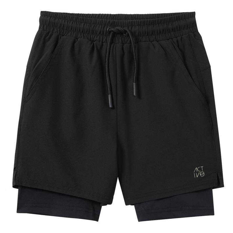 Jungen Sportshorts zweilagig von Yigga