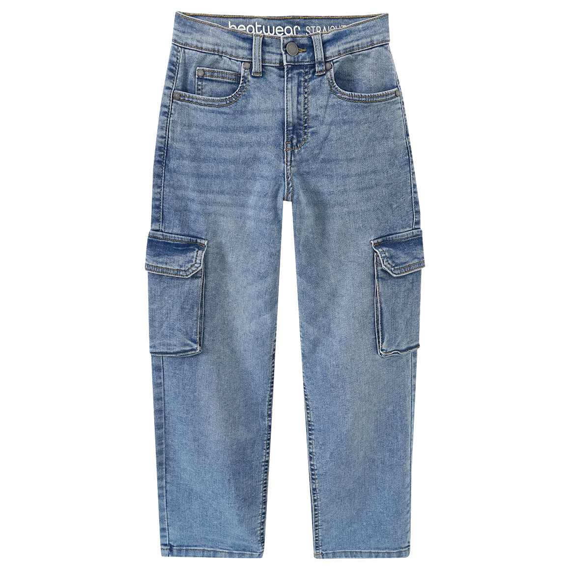 Jungen Straight-Jeans im Cargo-Style von Yigga