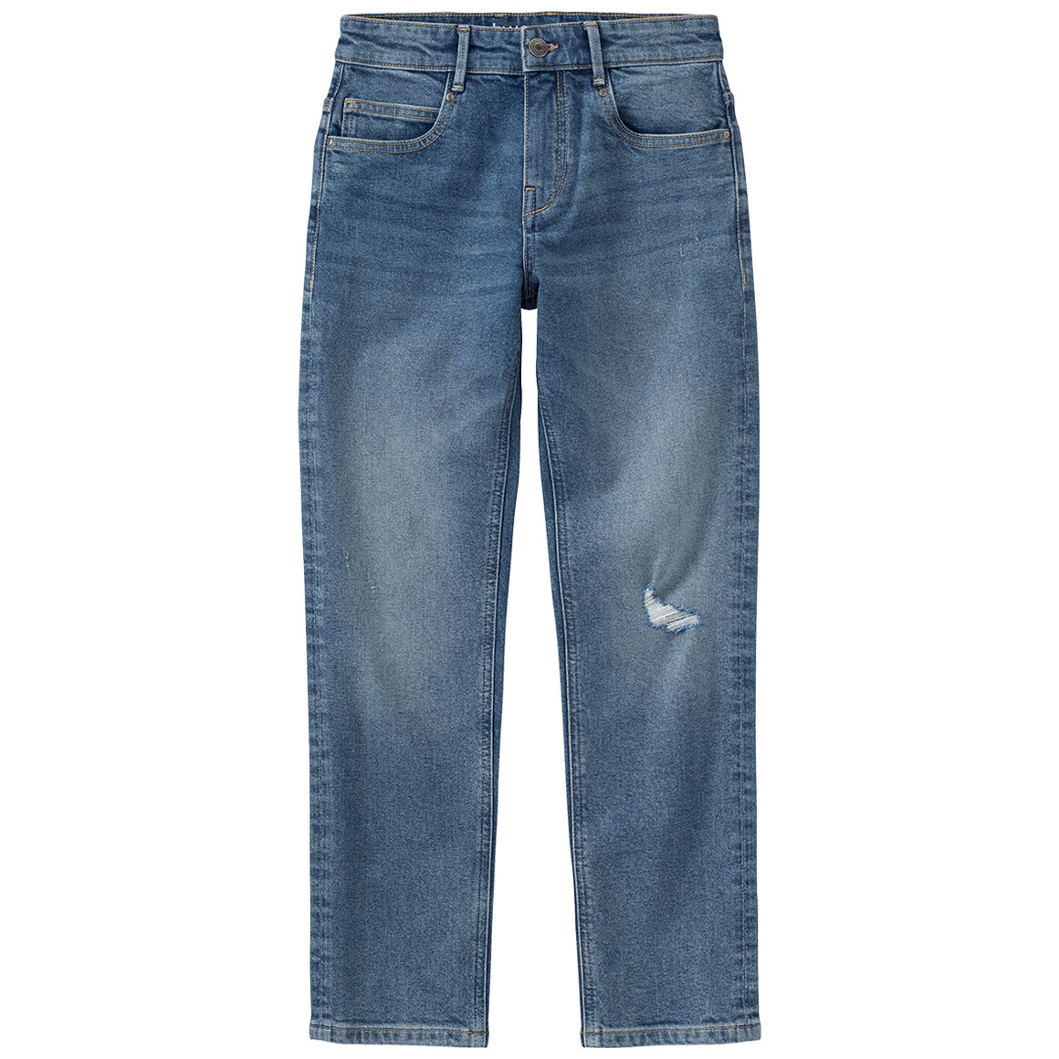 Jungen Straight-Jeans im Used-Look von Yigga