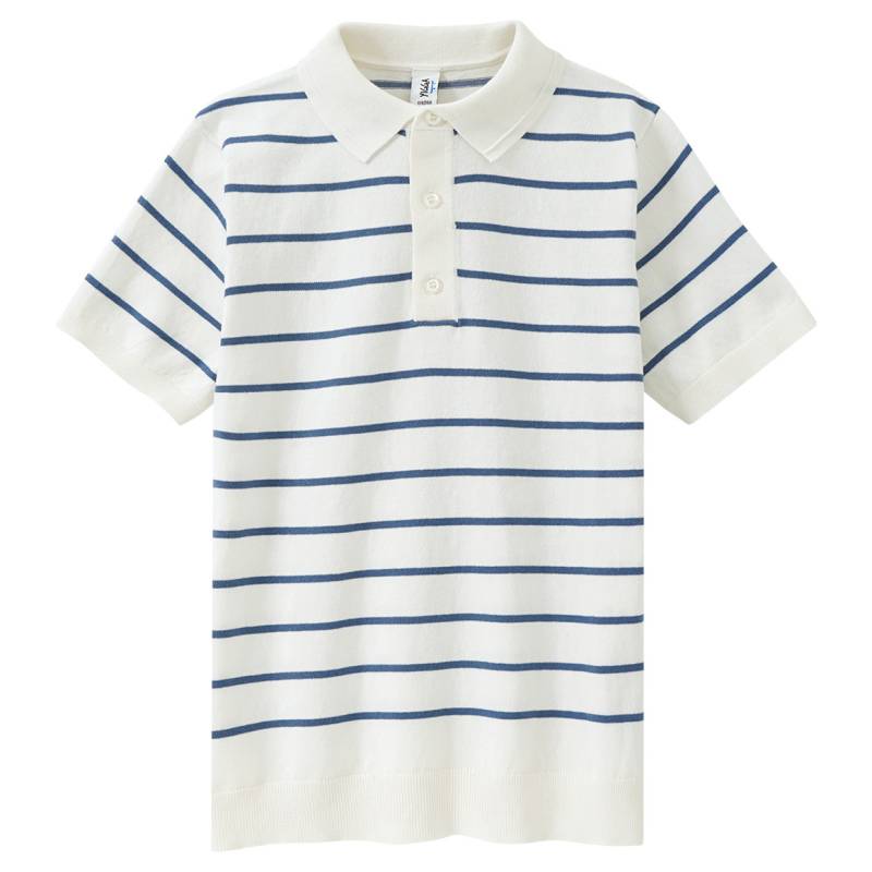 Jungen Strick-Poloshirt mit Streifen von Yigga