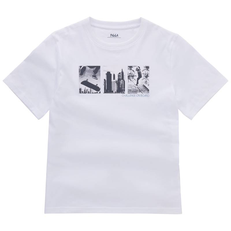 Jungen T-Shirt mit Skateboard-Print von Yigga
