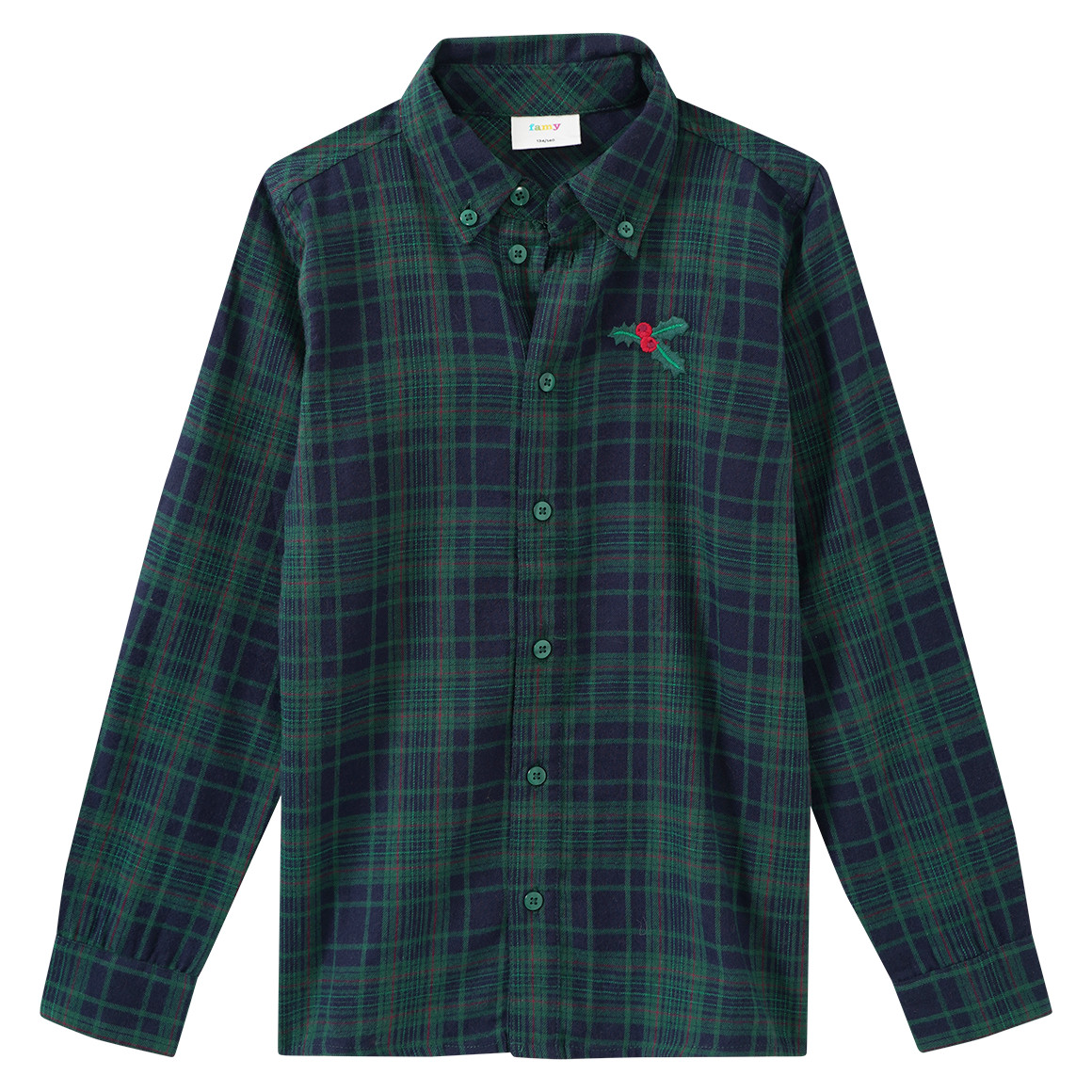 Jungen Weihnachtshemd mit Stickerei Jungen Weihnachtshemd mit Stickerei von Yigga